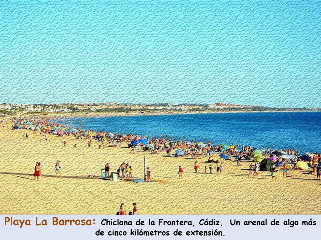 Playa La Barrosa: Chiclana de la Frontera, Cádiz, Un arenal de algo más de cinco kilómetros de extensión.