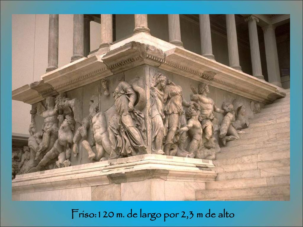 Friso:120 m. de largo por 2,3 m de alto