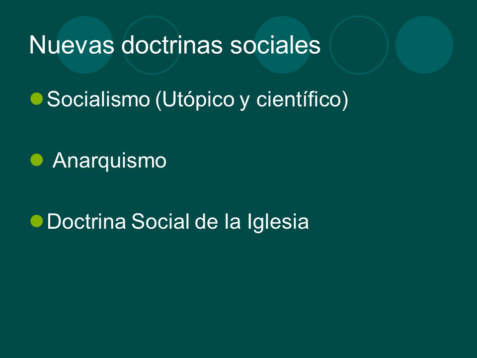 Nuevas doctrinas sociales