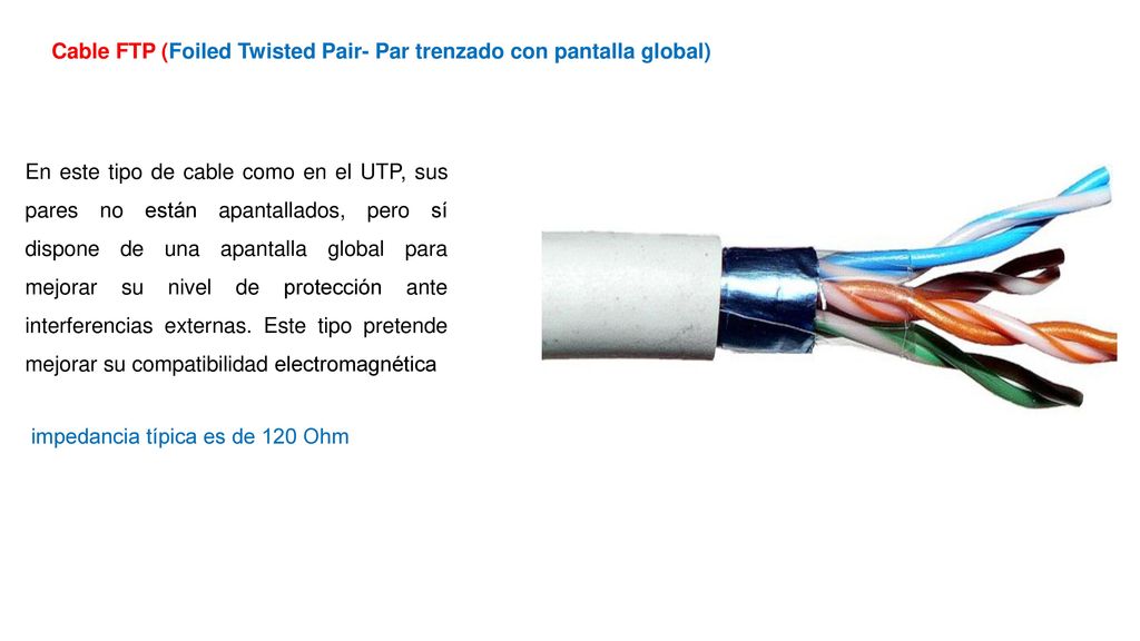 Cable FTP (Foiled Twisted Pair- Par trenzado con pantalla global)