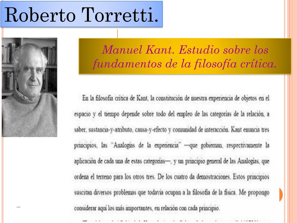 Manuel Kant. Estudio sobre los fundamentos de la filosofía crítica.