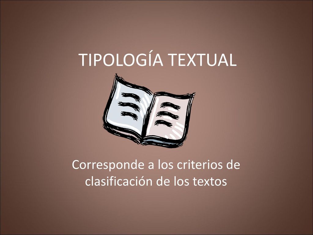 Corresponde a los criterios de clasificación de los textos