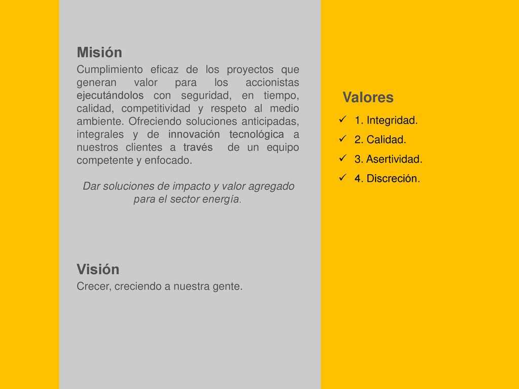 Dar soluciones de impacto y valor agregado para el sector energía.