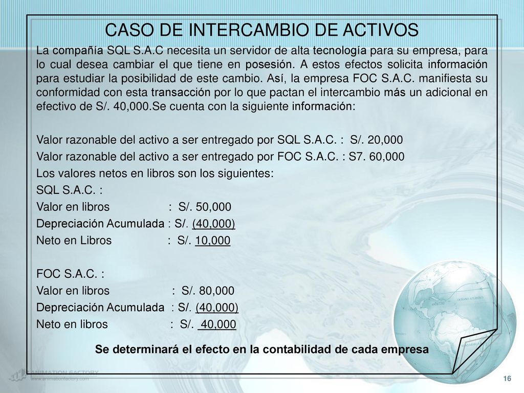 Se determinará el efecto en la contabilidad de cada empresa