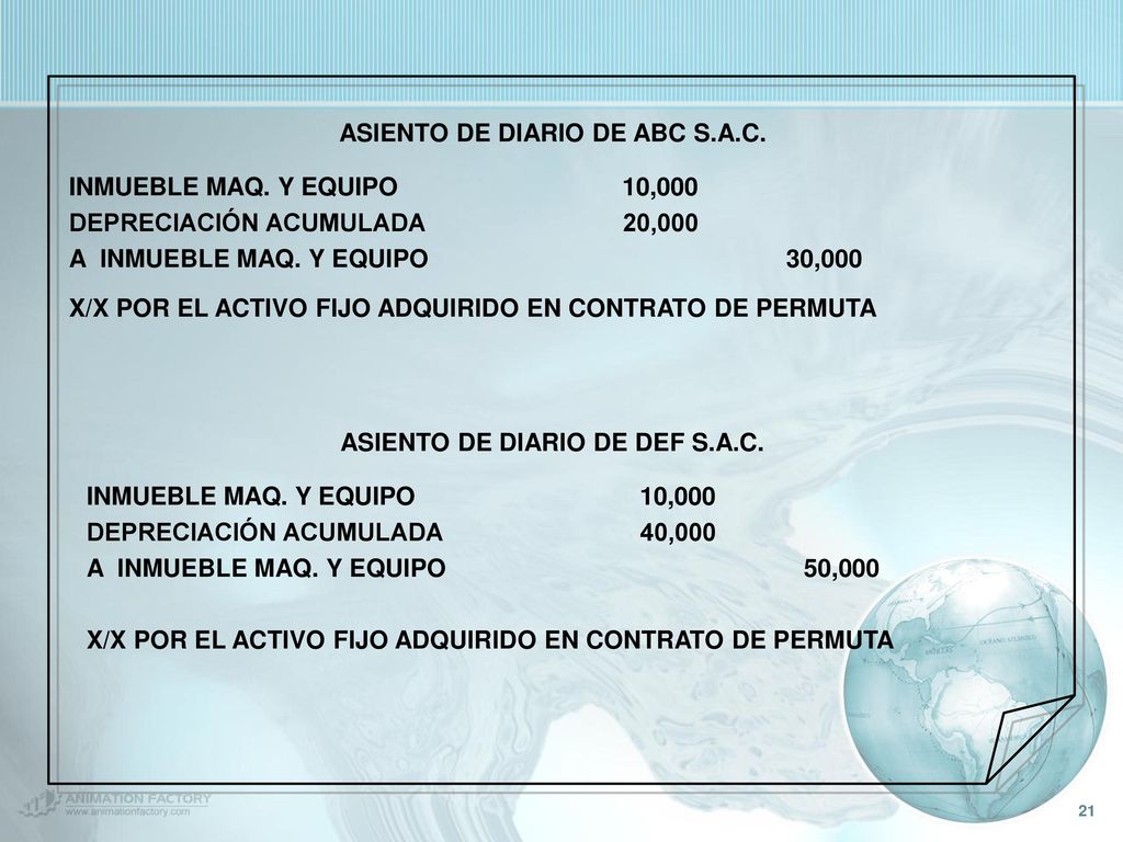 ASIENTO DE DIARIO DE ABC S.A.C. ASIENTO DE DIARIO DE DEF S.A.C.