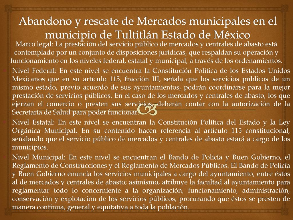 Abandono y rescate de Mercados municipales en el municipio de Tultitlán Estado de México