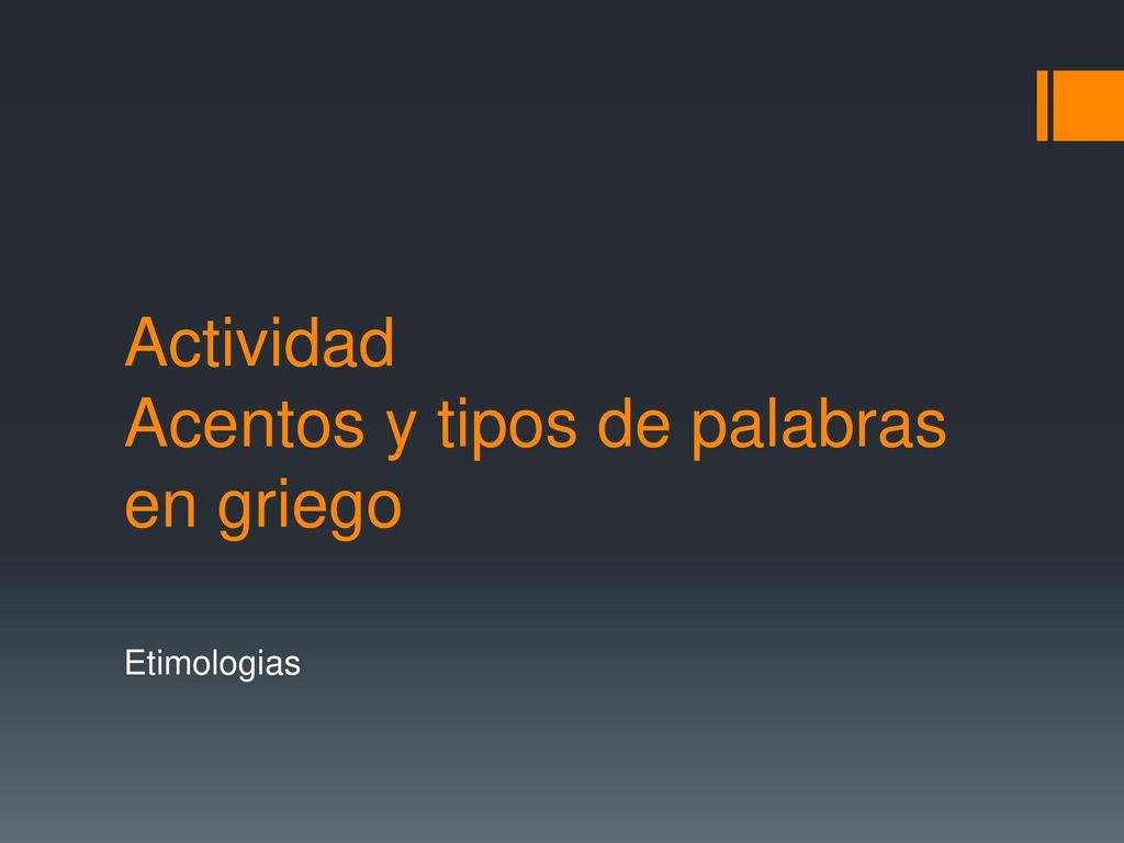 Actividad Acentos y tipos de palabras en griego
