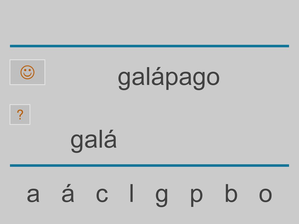  galápago galá a á c l g p b o