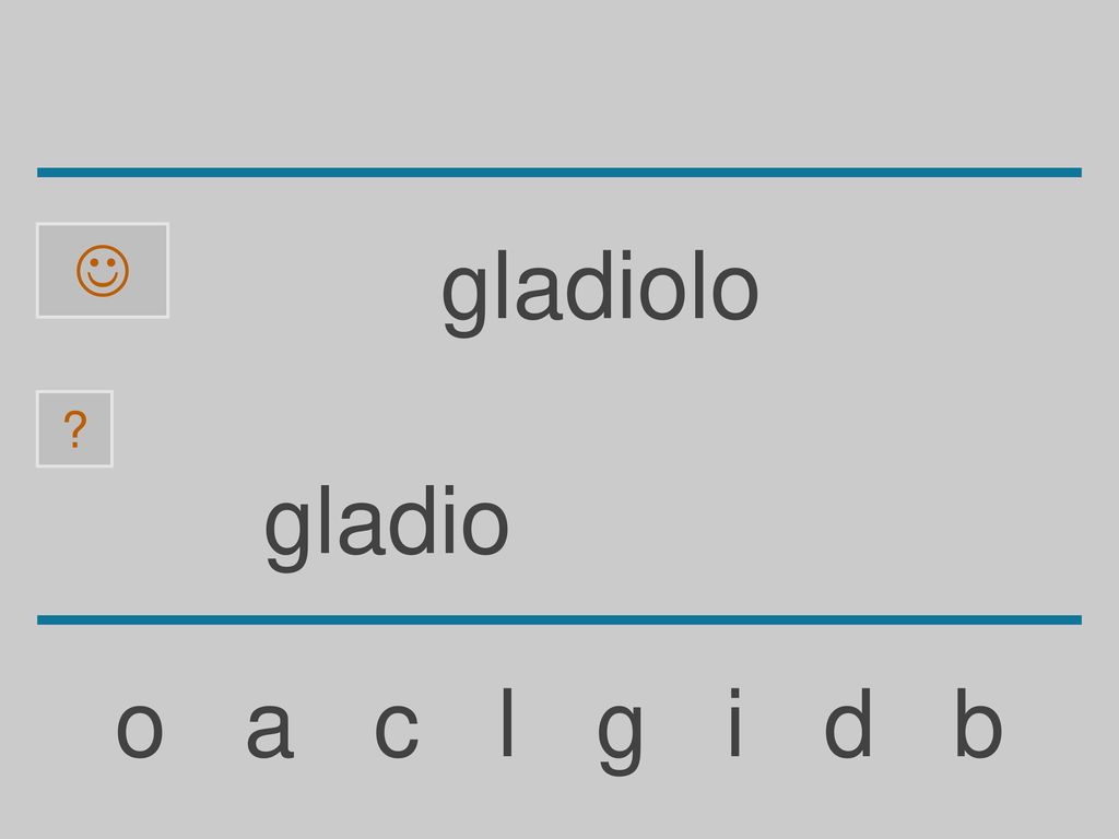 gladiolo gladio o a c l g i d b