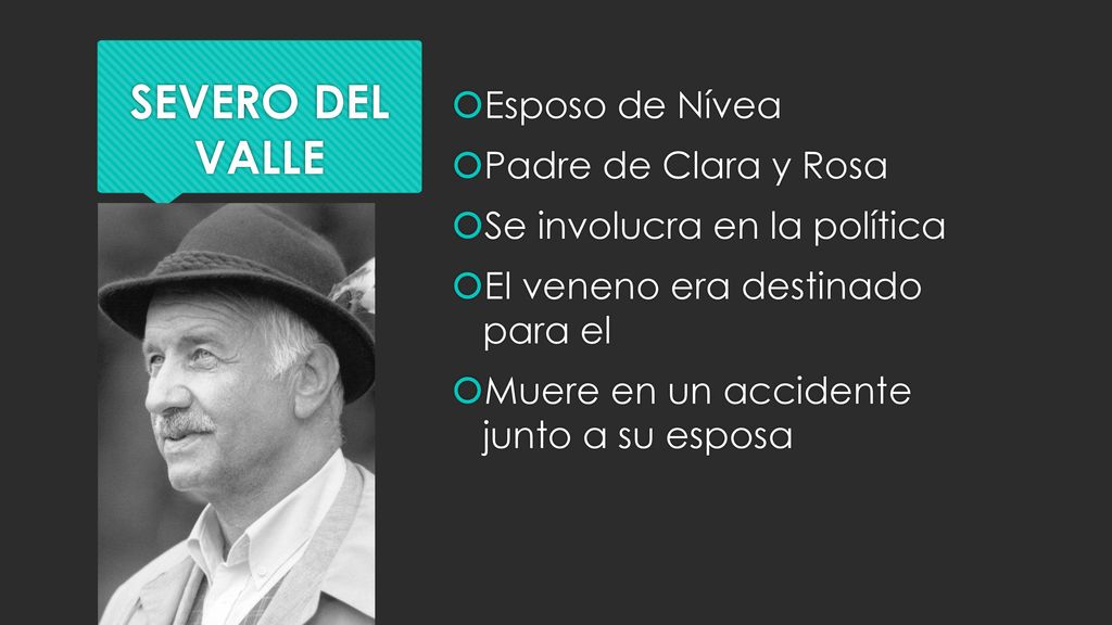SEVERO DEL VALLE Esposo de Nívea Padre de Clara y Rosa