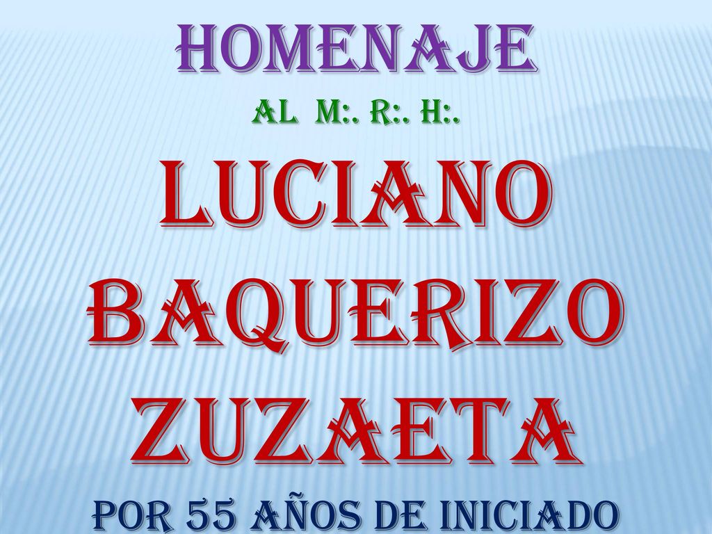 Luciano baquerizo Zuzaeta Homenaje Por 55 años De iniciado