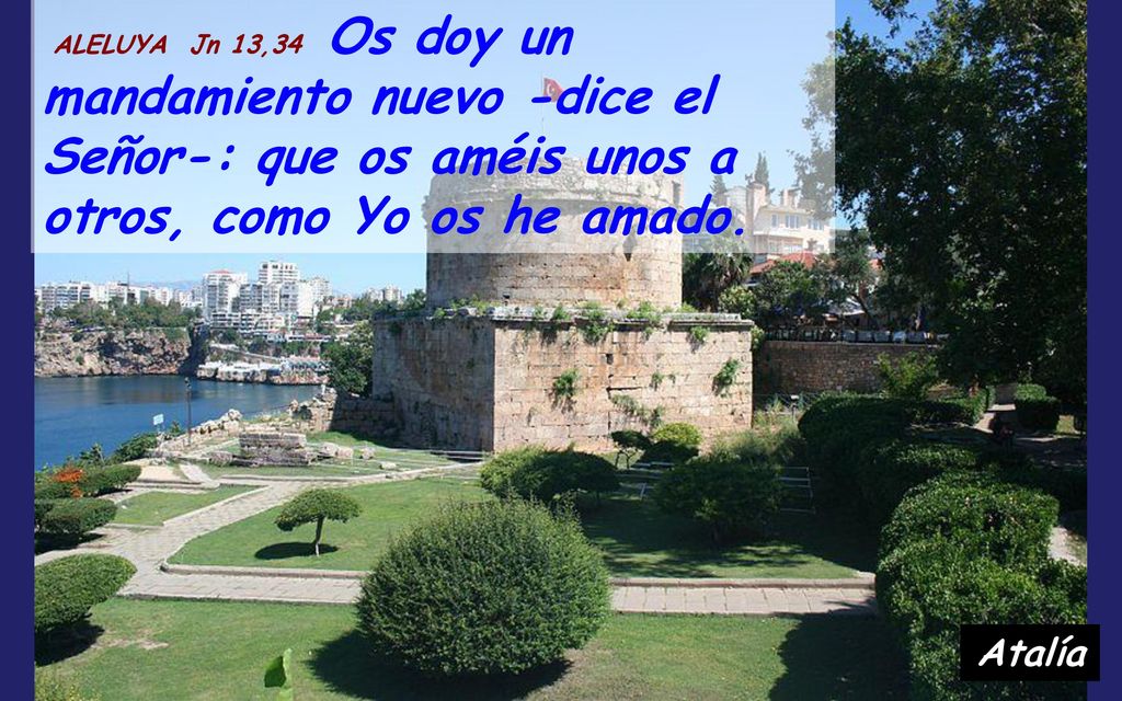 ALELUYA Jn 13,34 Os doy un mandamiento nuevo -dice el Señor-: que os améis unos a otros, como Yo os he amado.