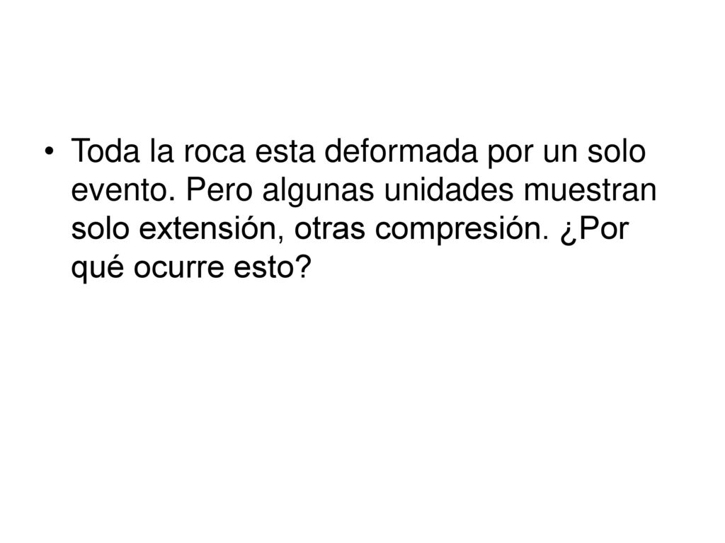 Toda la roca esta deformada por un solo evento