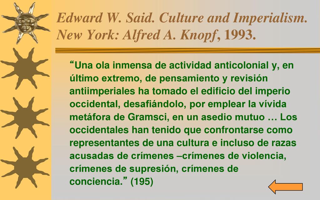 Edward W. Said. Culture and Imperialism. New York: Alfred A