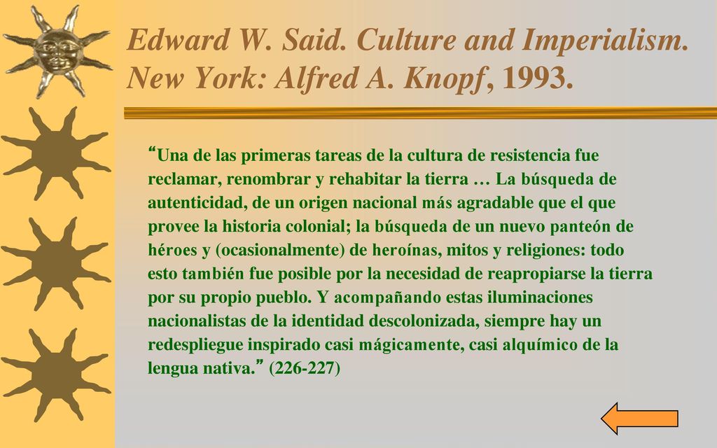 Edward W. Said. Culture and Imperialism. New York: Alfred A