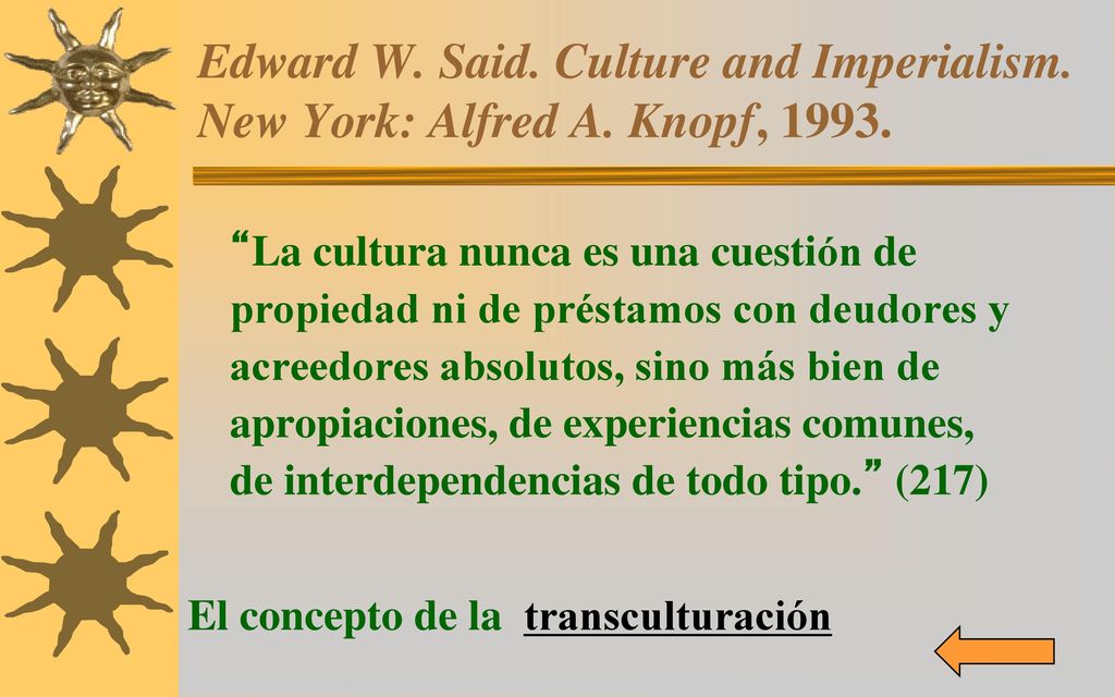 Edward W. Said. Culture and Imperialism. New York: Alfred A