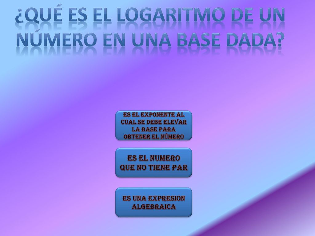 ¿Qué es el logaritmo de un número en una base dada
