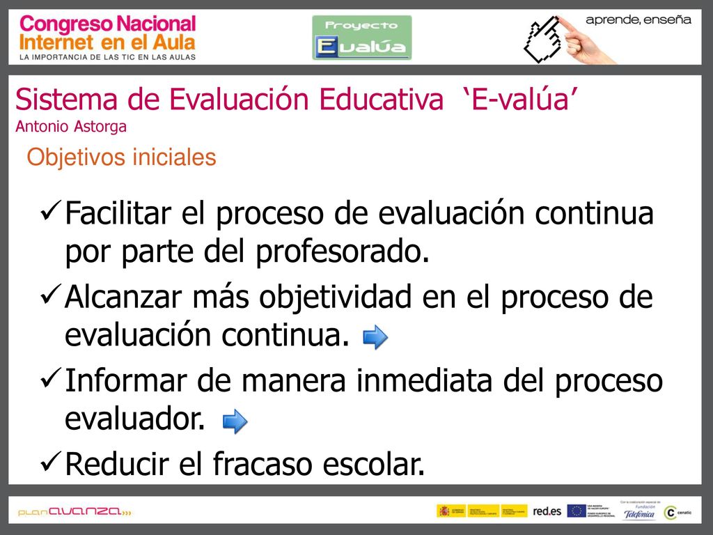 Facilitar el proceso de evaluación continua por parte del profesorado.