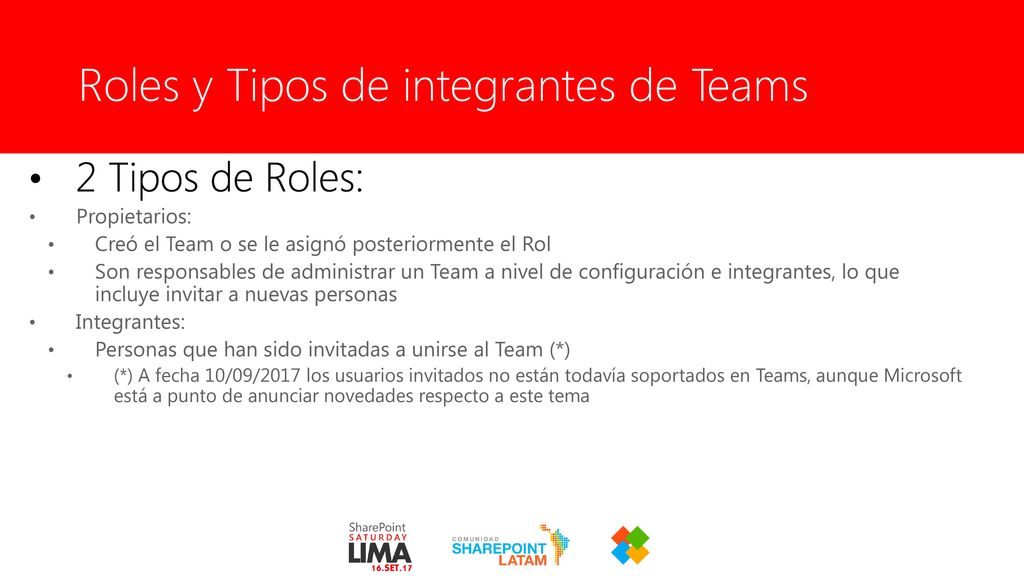 Roles y Tipos de integrantes de Teams
