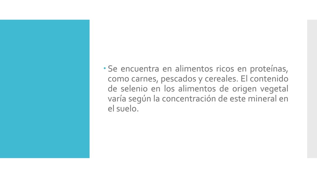 Se encuentra en alimentos ricos en proteínas, como carnes, pescados y cereales.