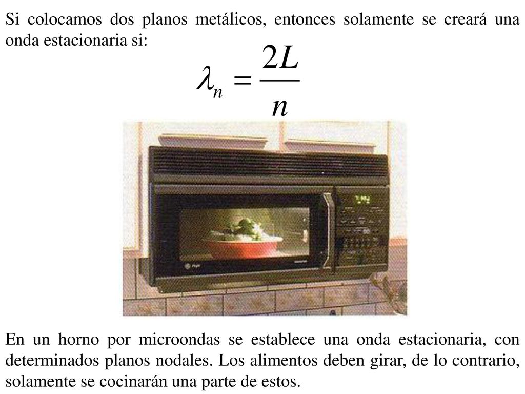 Si colocamos dos planos metálicos, entonces solamente se creará una onda estacionaria si: