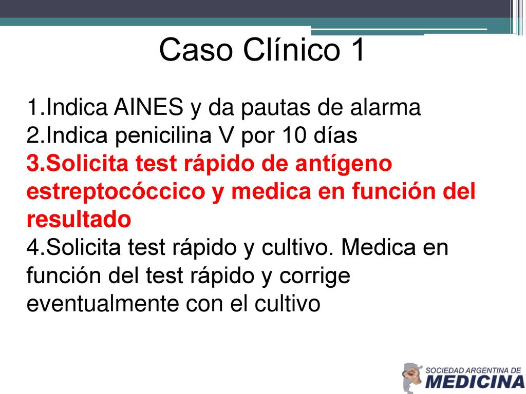 Caso Clínico 1 Indica AINES y da pautas de alarma