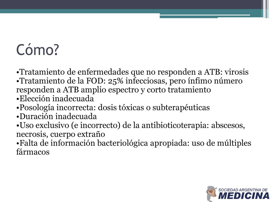 Cómo Tratamiento de enfermedades que no responden a ATB: virosis