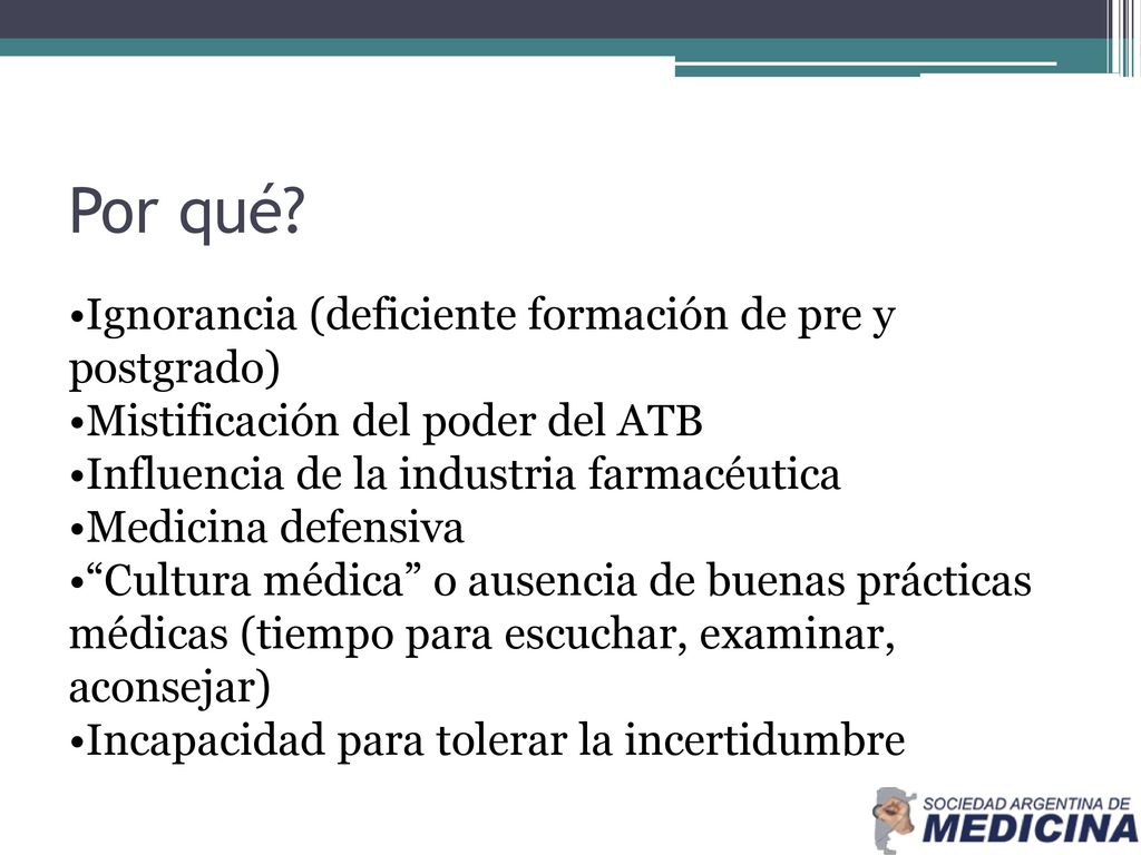 Por qué Ignorancia (deficiente formación de pre y postgrado)