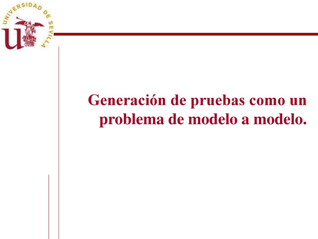 Generación de pruebas como un problema de modelo a modelo.