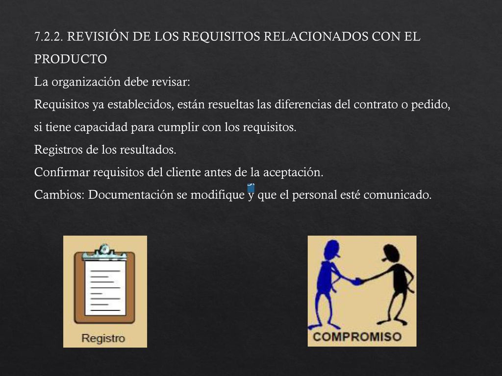 REVISIÓN DE LOS REQUISITOS RELACIONADOS CON EL PRODUCTO