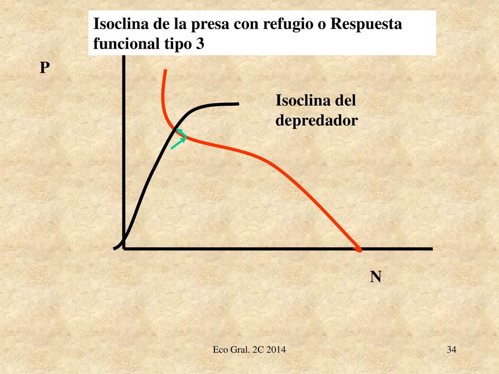 Isoclina de la presa con refugio o Respuesta funcional tipo 3