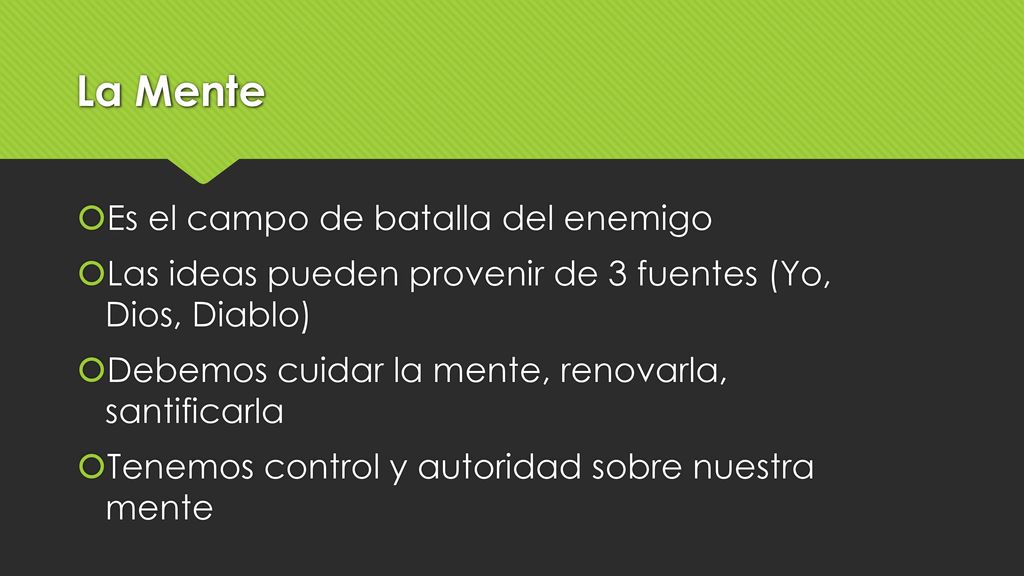 La Mente Es el campo de batalla del enemigo