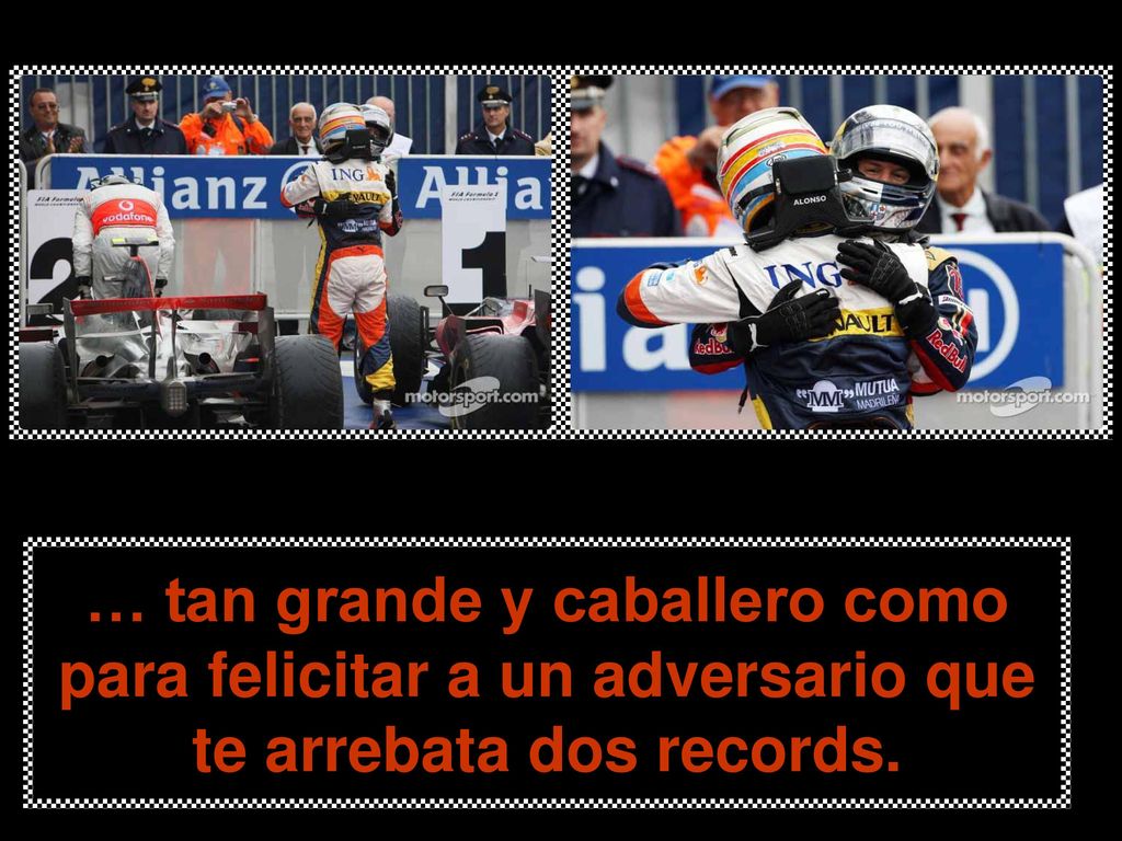 … tan grande y caballero como para felicitar a un adversario que te arrebata dos records.