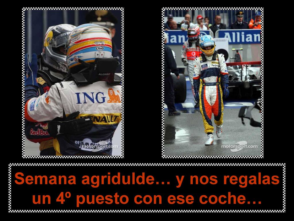Semana agridulde… y nos regalas un 4º puesto con ese coche…