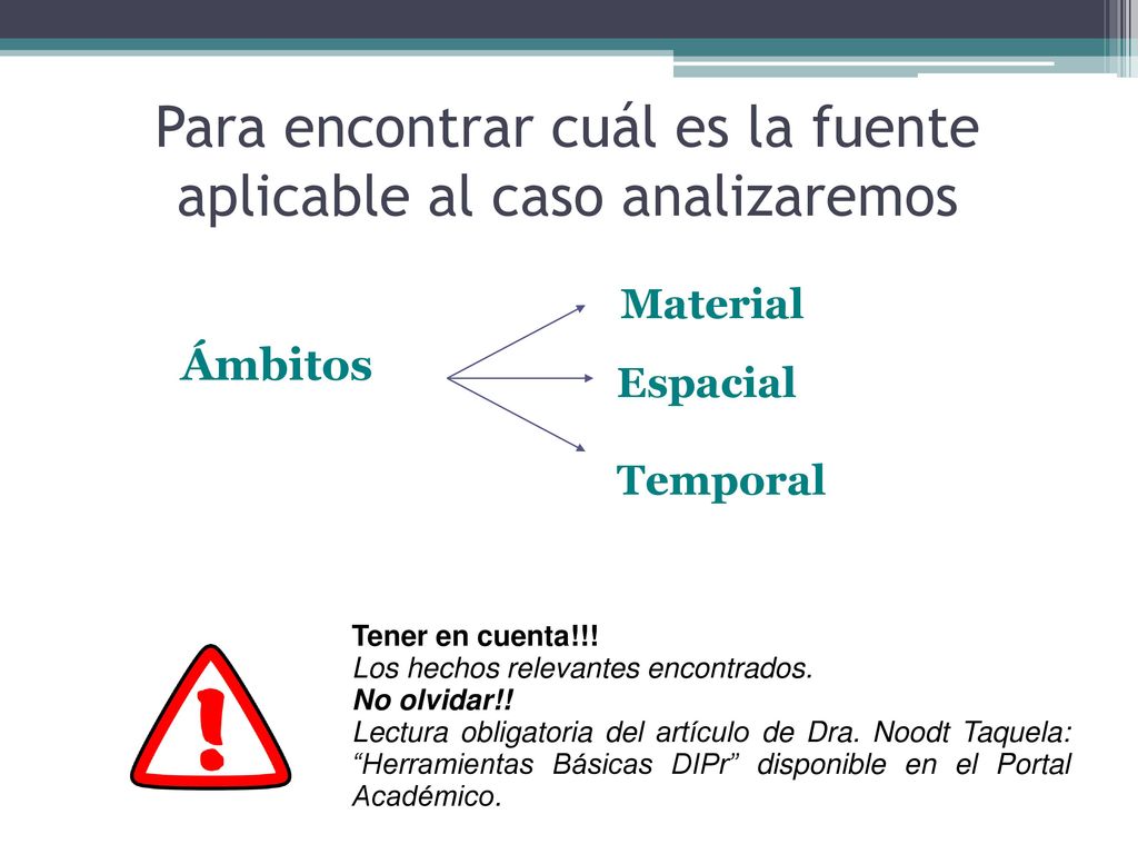 Para encontrar cuál es la fuente aplicable al caso analizaremos