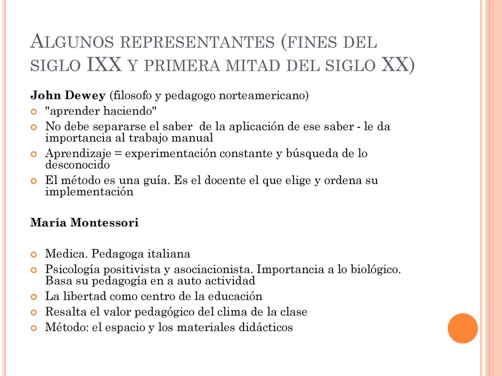 Algunos representantes (fines del siglo IXX y primera mitad del siglo XX)