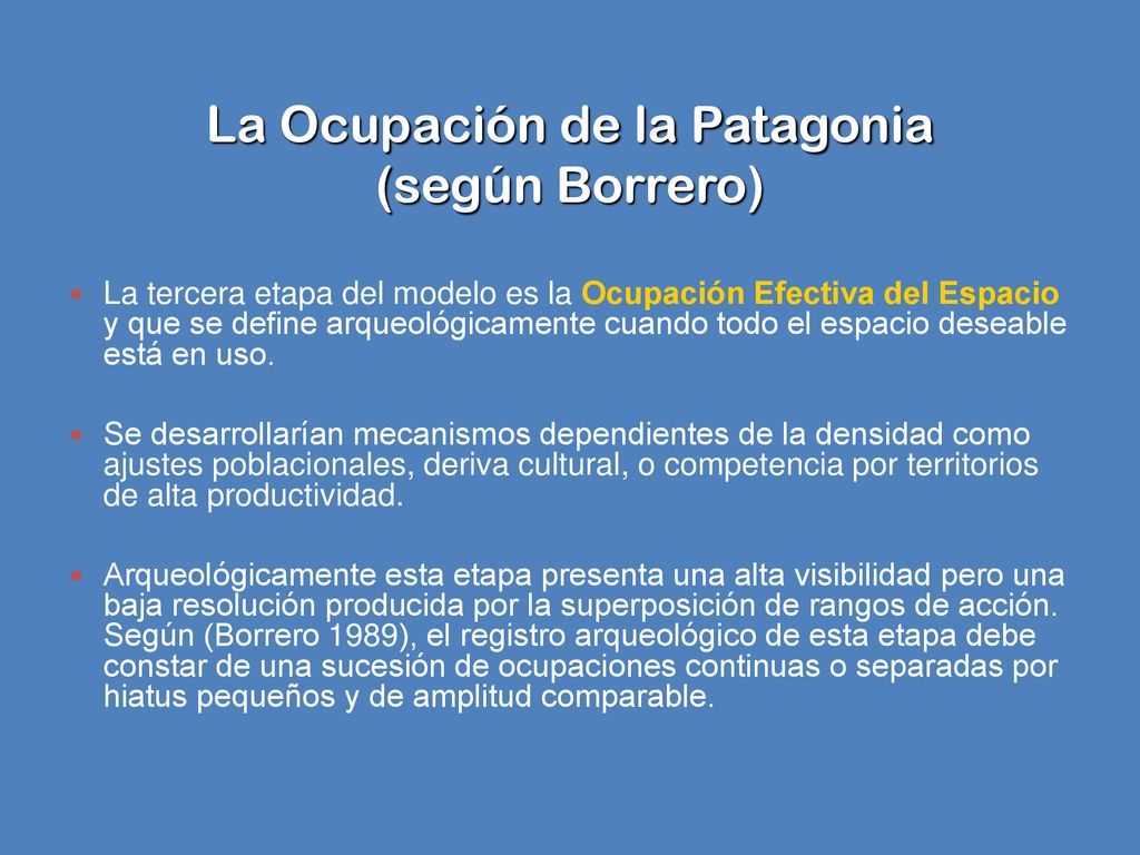 La Ocupación de la Patagonia (según Borrero)