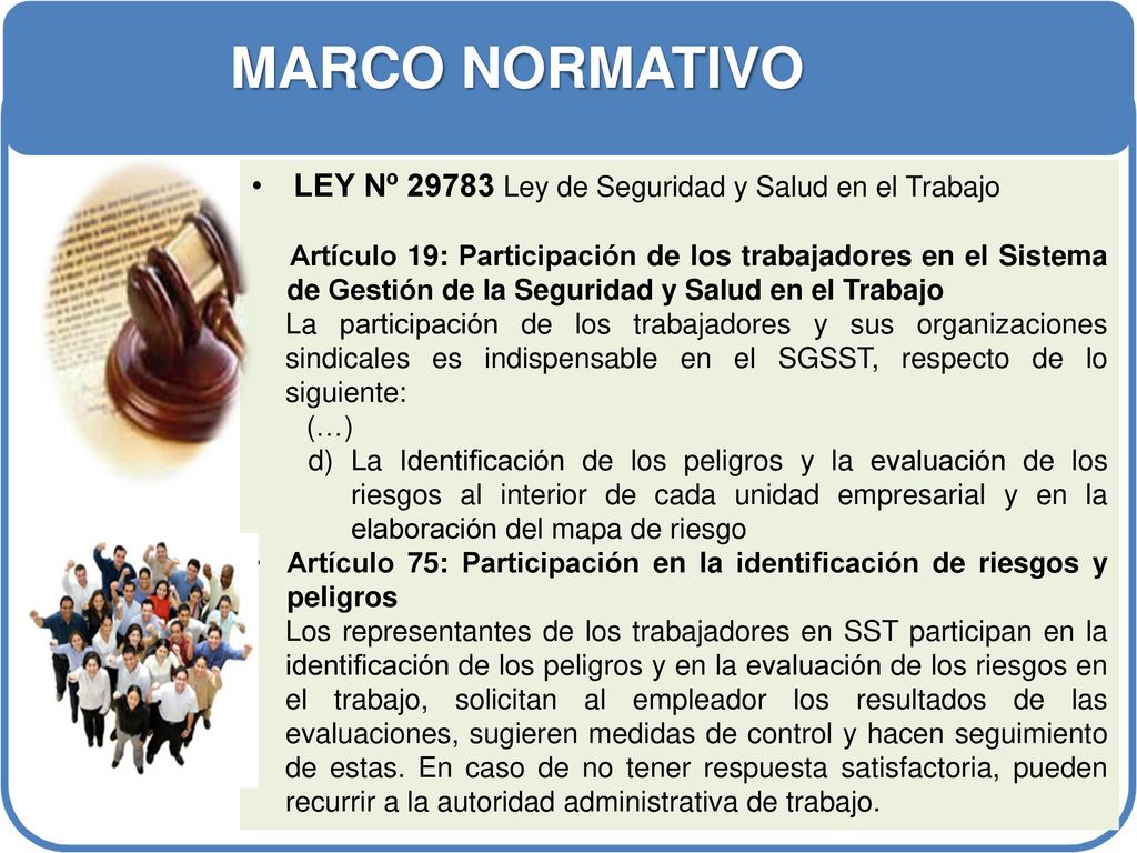 MARCO NORMATIVO LEY Nº Ley de Seguridad y Salud en el Trabajo