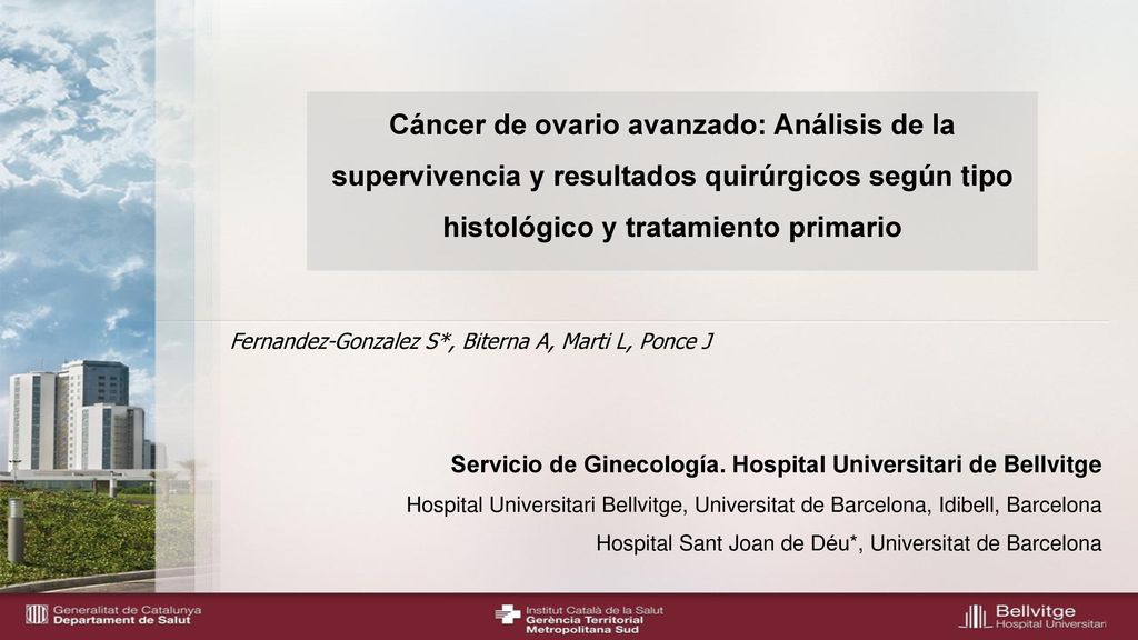 Cáncer de ovario avanzado: Análisis de la supervivencia y resultados quirúrgicos según tipo histológico y tratamiento primario
