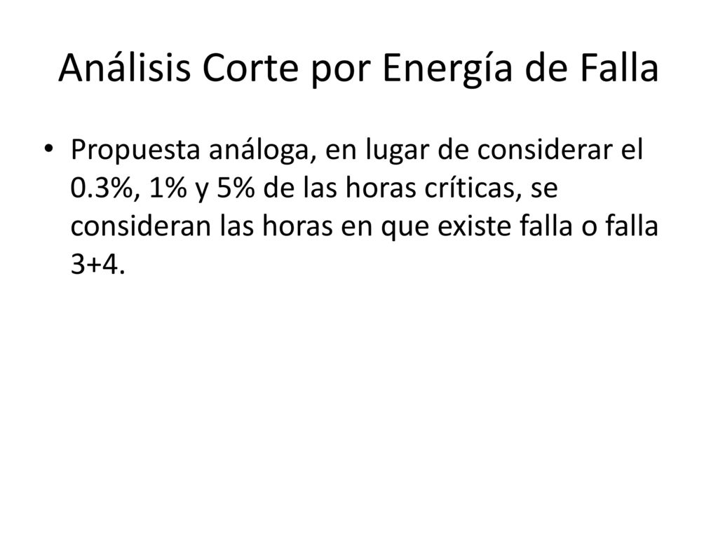 Análisis Corte por Energía de Falla