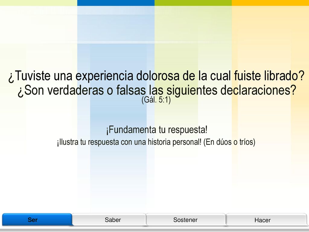 ¿Tuviste una experiencia dolorosa de la cual fuiste librado