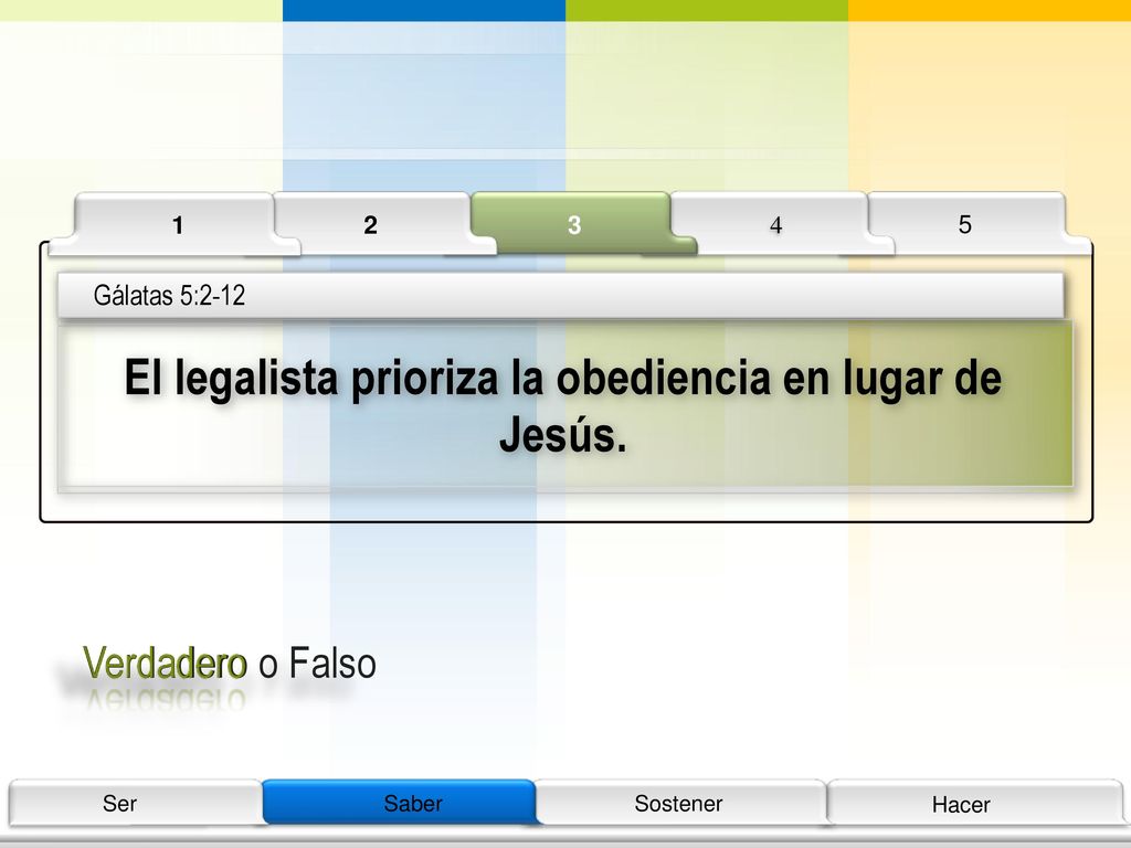 El legalista prioriza la obediencia en lugar de Jesús.