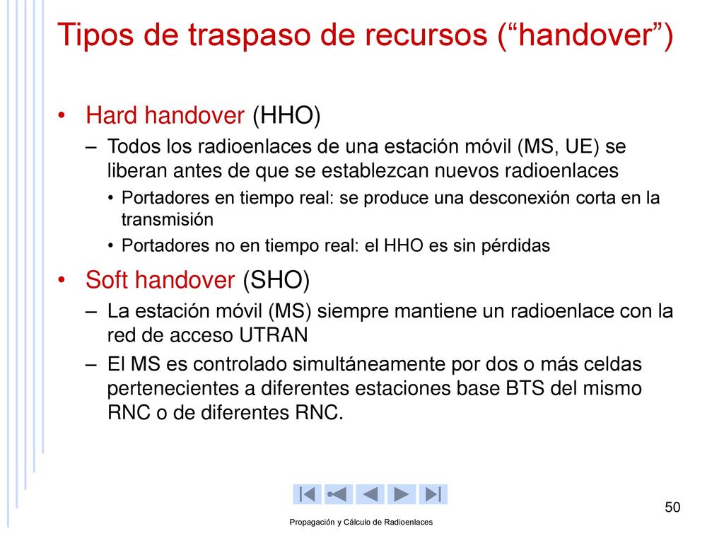 Tipos de traspaso de recursos ( handover )