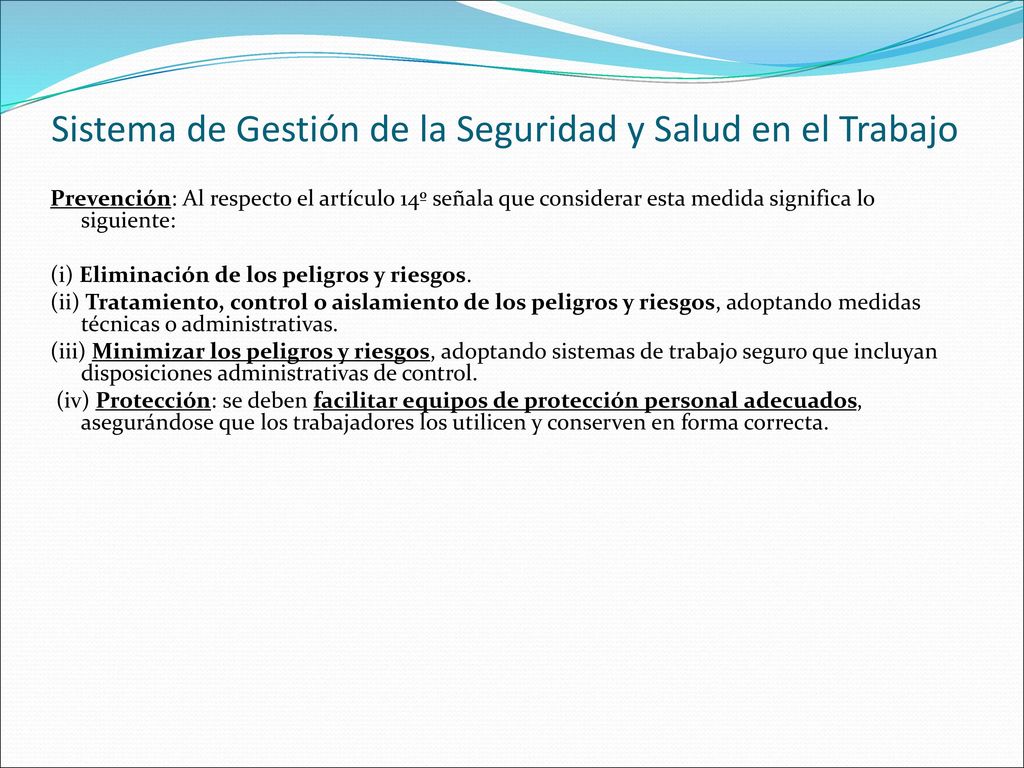Sistema de Gestión de la Seguridad y Salud en el Trabajo