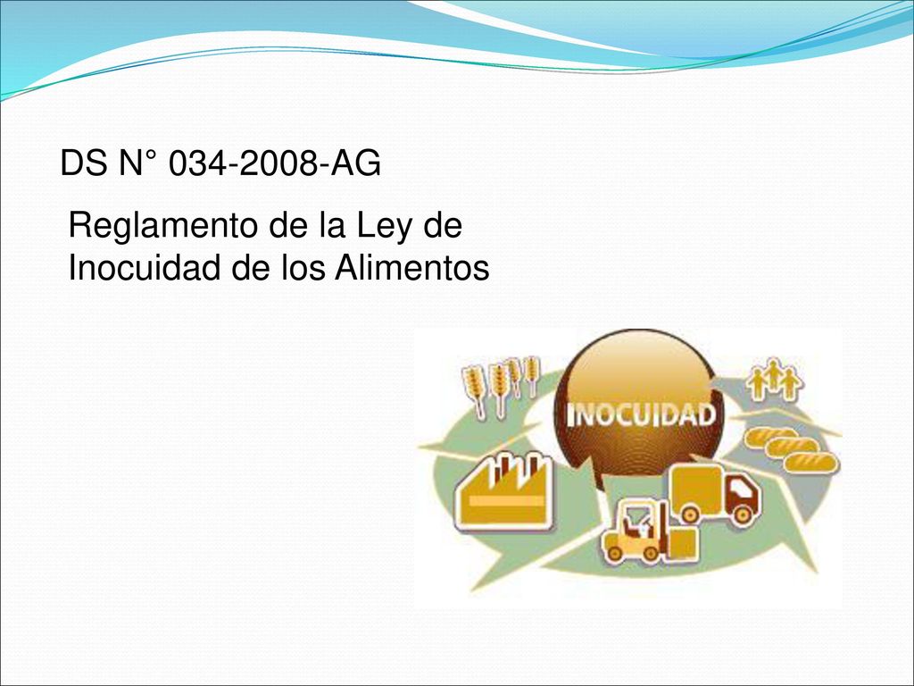 DS N° AG Reglamento de la Ley de Inocuidad de los Alimentos