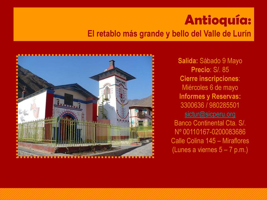 Antioquía: El retablo más grande y bello del Valle de Lurín