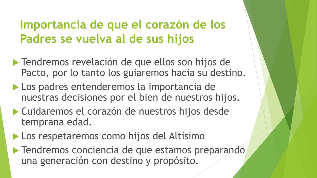 Importancia de que el corazón de los Padres se vuelva al de sus hijos