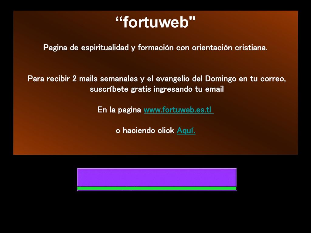 fortuweb Pagina de espiritualidad y formación con orientación cristiana.