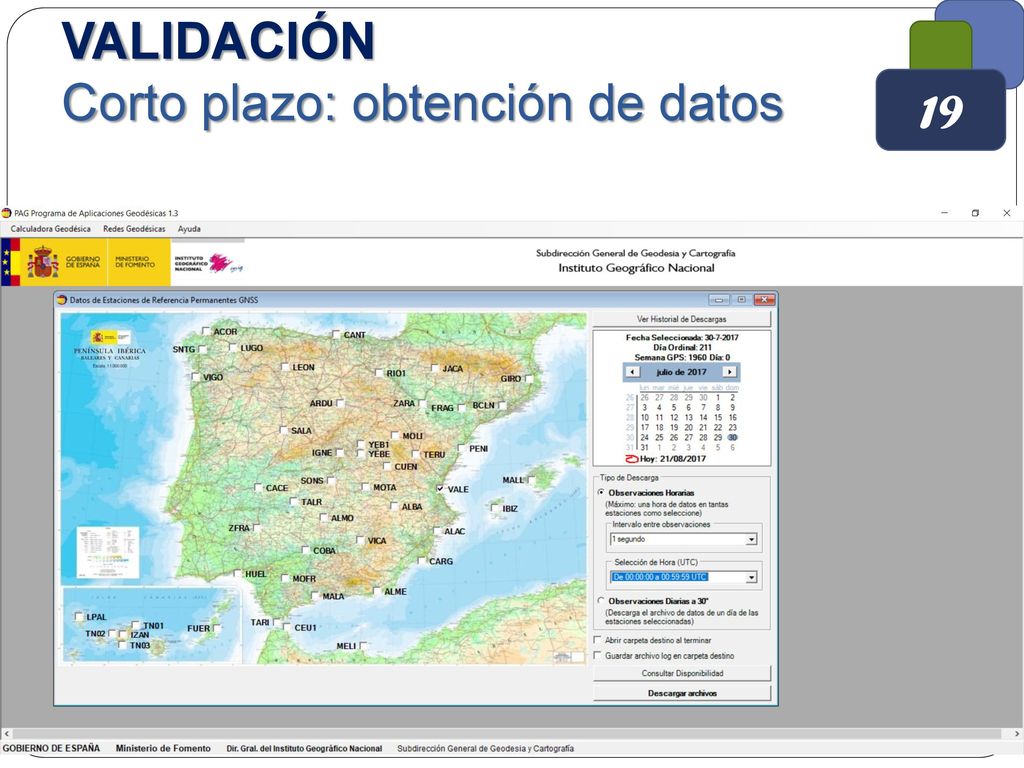 19 VALIDACIÓN Corto plazo: obtención de datos