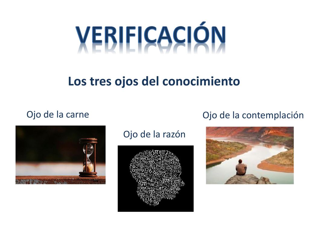 Verificación Los tres ojos del conocimiento Ojo de la carne
